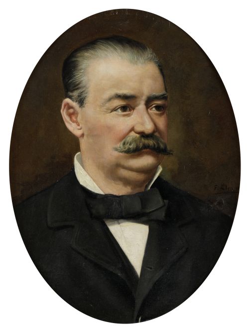 FRANCISCO LLORENS DIAZ, "Retrato de caballero", Óleo sobre
