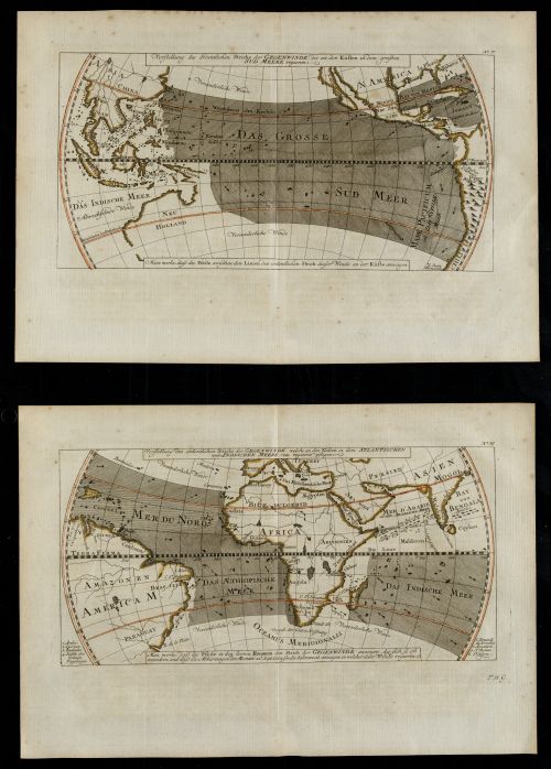 JACQUES NICOLAS BELLIN, "Mapas de los vientos predominantes