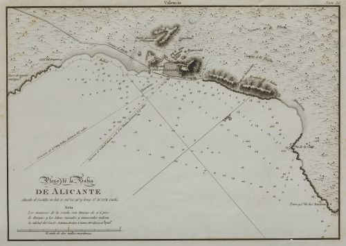 FELIPE BAUZÁ Y CAÑAS, "Carta náutica de Alicante. Plano de