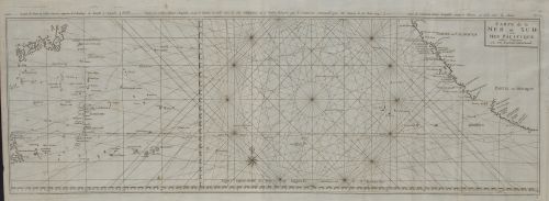 GEORGES ANSON, "Carta náutica del Mar del Sur o Mar Pacífic