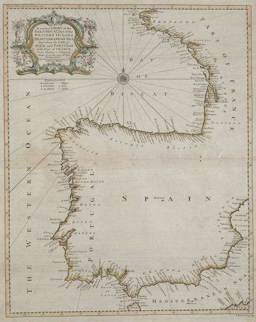 RICHARD WILLIAM  SEALE, "Carta náutica de golfo de Vizcaya
