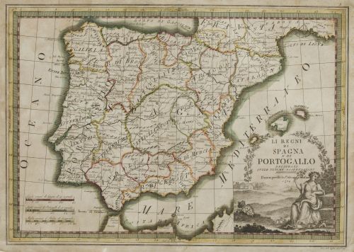 GIOVANNI MARIA CASSINI, "Mapa de Los Reinos de España y Por