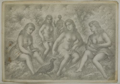 JOSE AGUIAR GARCIA, "Desnudos", Lápiz sobre papel