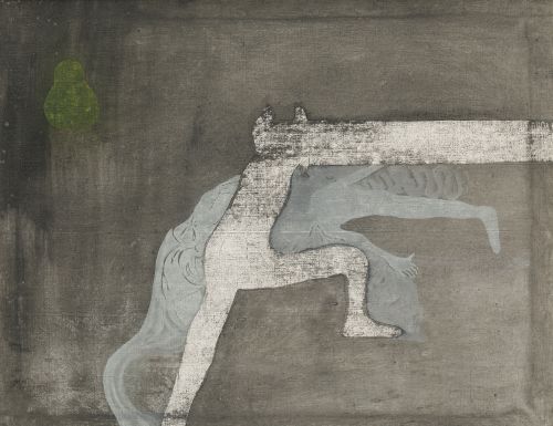 JORGE CASTILLO, "Hombre distola", Óleo sobre lienzo
