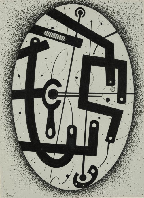 LUIS  PANIEGO, "Sinfo", 2019, Tinta china sobre papel