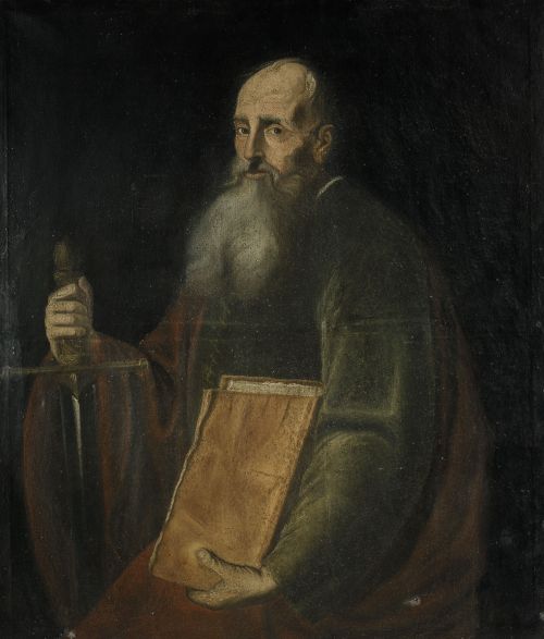 ESCUELA ESPAÑOLA, "San Pablo", Óleo sobre lienzo