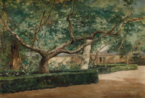 ESCUELA ESPAÑOLA Fles. S. XIX - Ppios. S. XX, "Jardín", Óle