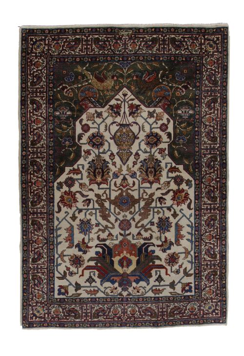 Alfombra Tabriz con firma Toupriz ff.s S.XIX