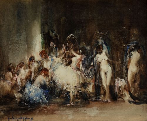 JUAN VALENZUELA Y CHACON, “Al final”, 1976, Óleo sobre lien