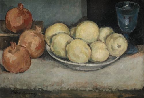 PEDRO BUENO VILLAREJO, "Bodegón", Óleo sobre lienzo