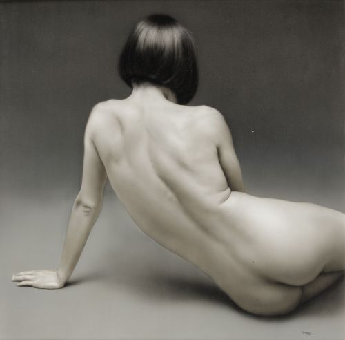 BERNARDO PEREZ TORRENS, “Desnudo de espaldas” , Acrílico so