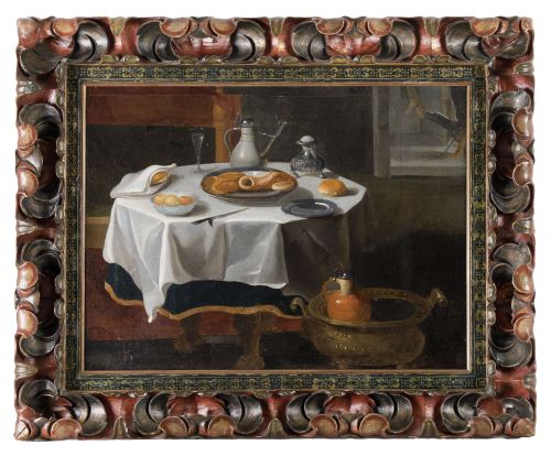 SEGUIDOR DE CÍRCULO DE WILLEM VAN HERP, "Interior con natur