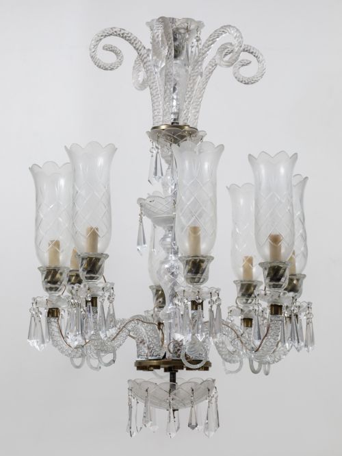 Lámpara de techo de cristal siguiendo modelos Baccarat
