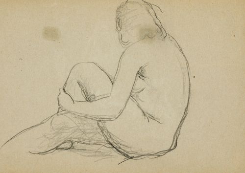 DANIEL VÁZQUEZ DÍAZ, "Desnudo", Lápiz sobre papel