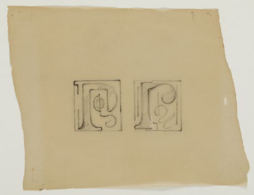 ALBERT GLEIZES, "Letras capitulares", c. 1949, Lápiz sobre