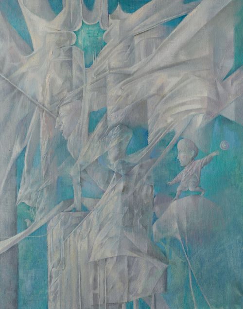 PEPI SÁNCHEZ, "Arquitecturas efímeras", Óleo sobre lienzo