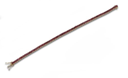PULSERA RIVIERE DE ORO CON RUBÍES