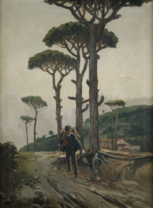 FRANCISCO GIMENO ARASA, "Joven campesino en un paisaje", 18