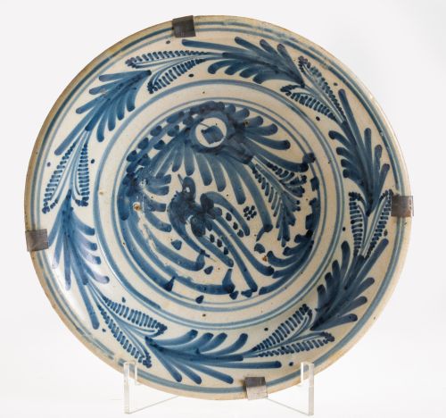 Plato de cerámica de Talavera, S.XVIII