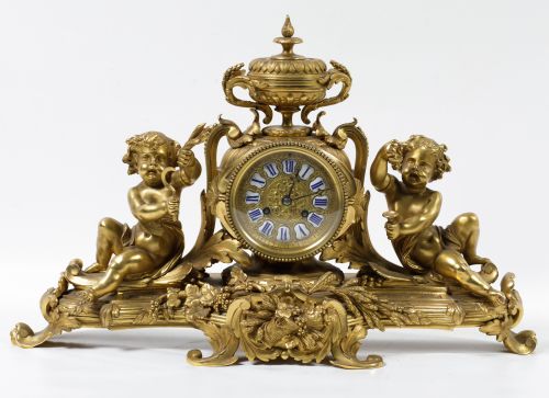 Reloj de mesa de estilo Luis XV, Francia, S. XIX