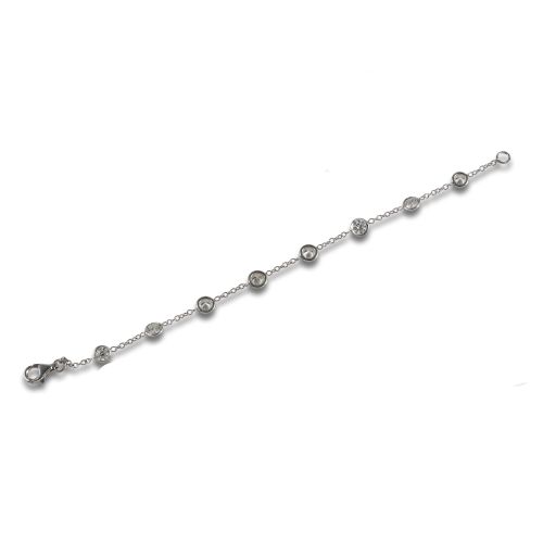 PULSERA DE ORO BLANCO CON DIAMANTES