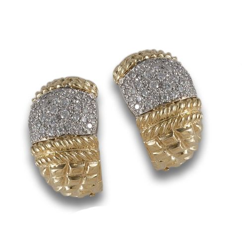 PENDIENTES DE ORO Y DIAMANTES
