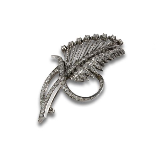 BROCHE FORMA HOJA DE PALMA PT CON DTES