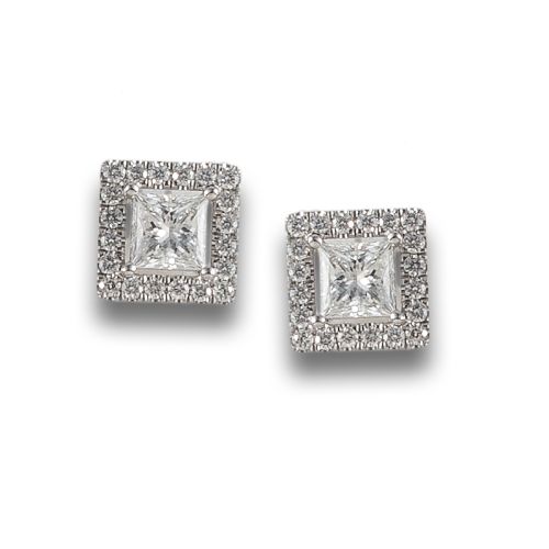 PENDIENTES DE ORO Y DIAMANTES CERTIFICADOS