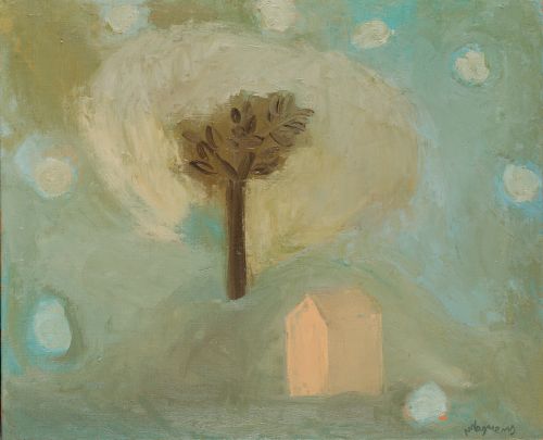 MERCEDES LAGUENS, "Sin título", 1986, Óleo sobre lienzo