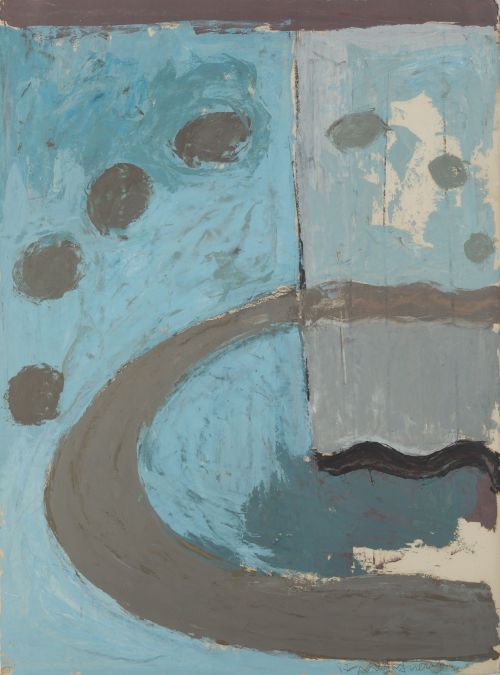 MERCEDES LAGUENS, "Sin título", 1987, Óleo sobre papel