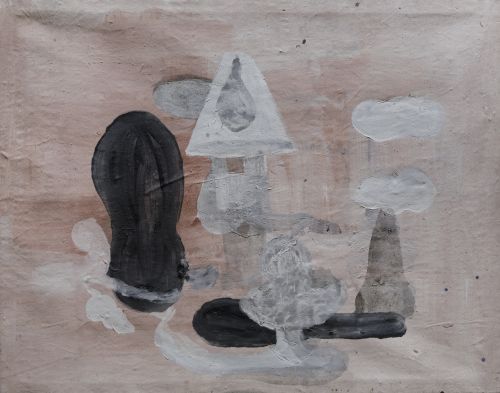 SANTI MOIX SALA, "Cuadro rosa II", 1992, Técnica mixta sobr