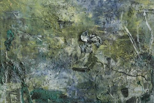 SANTI MOIX SALA, "September", 1987, Técnica mixta sobre lie
