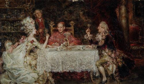 JUAN PABLO SALINAS TERUEL, "Pareja elegante cenando con un