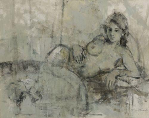 YOICHI TANABE, "Descanso", 1997, Óleo sobre lienzo