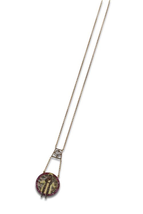PENDENTIF MASRIERA DE ORO Y ESMALTE