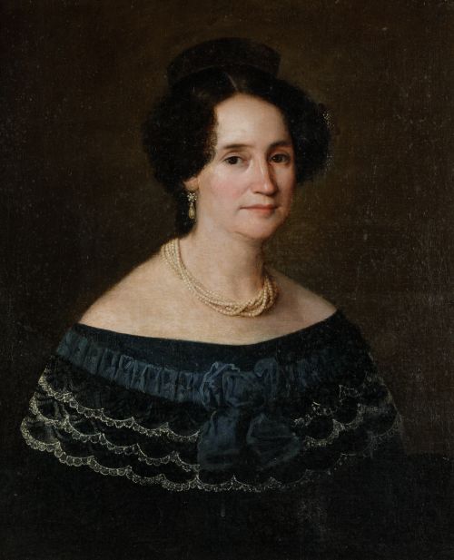ESCUELA ANDALUZA, "Retrato de dama", Óleo sobre lienzo