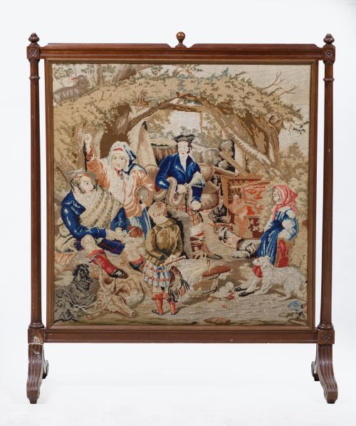 Pantalla de chimenea de estilo Luis XVI, S. XX
