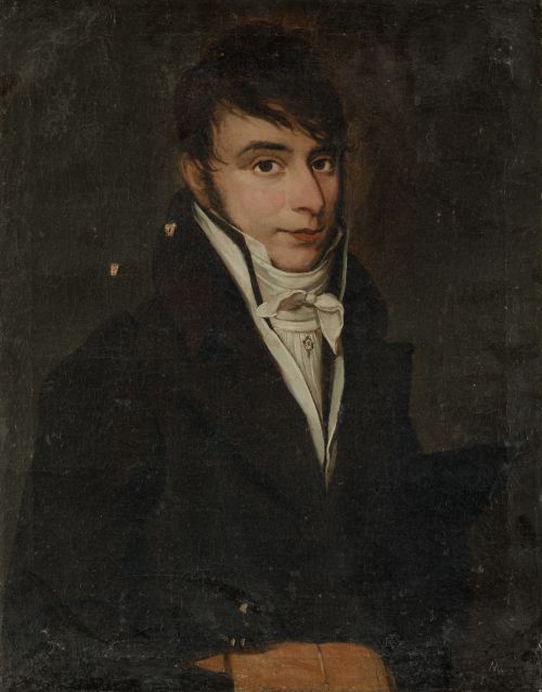 ESCUELA ESPAÑOLA, "Retrato de caballero", Óleo sobre lienzo