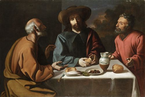 OBRADOR DE  ZURBARÁN, "Cena en Emaus", Óleo sobre lienzo