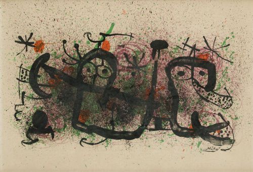 JOAN MIRÓ, “Ma de proverbis”, 1970, Litografía sobre papel