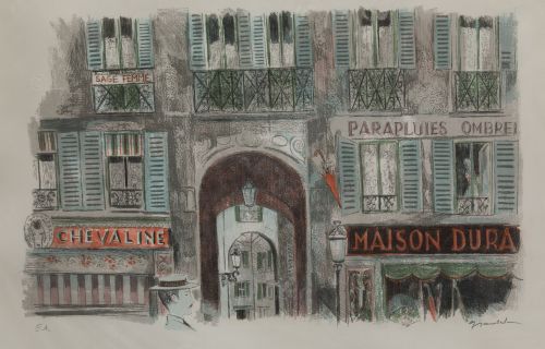 EMILIO GRAU SALA, “Fachadas en una calle de París”, 1974, L