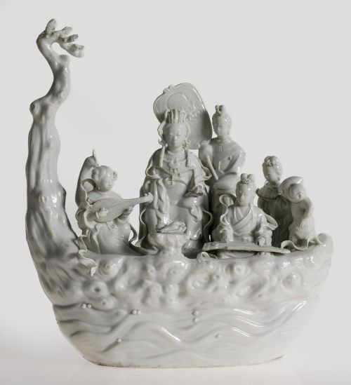 Grupo de porcelana "blanc de chine", China, pps.S.XX