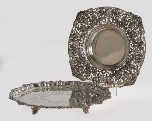 Fuente oval de plata, Agruña, S.XX