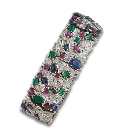 PULSERA TUTTI-FRUTTI ORO BLANCO