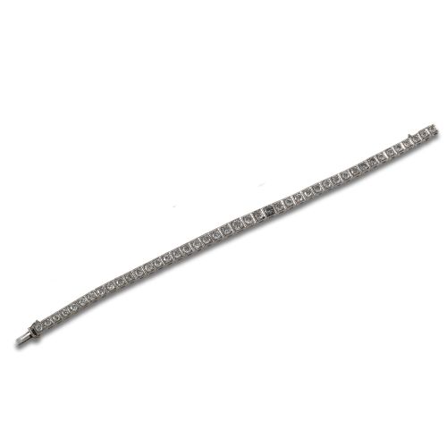 PULSERA RIVIERE EN ORO BLANCO CON DIAMANTES