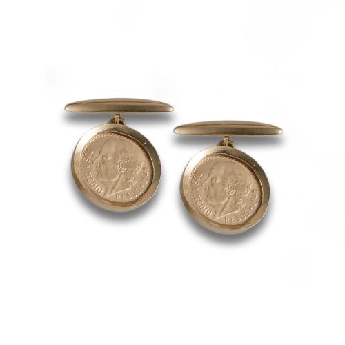 GEMELOS MONEDA DE ORO