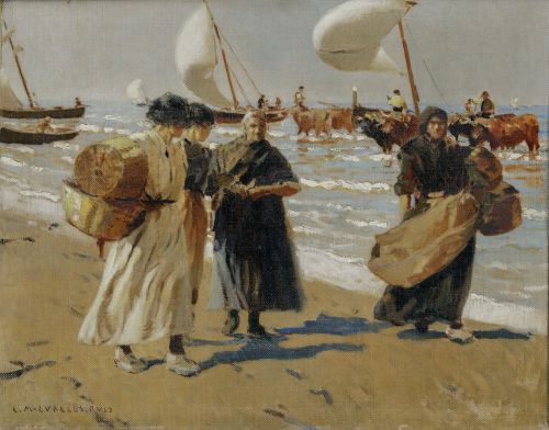 ENRIQUE  MARTÍNEZ-CUBELLS RUIZ, "Pescadoras valencianas", Ó