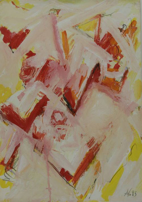 ARTURO GUERRERO BENITO, "Sin título", 1983, Pareja de técni