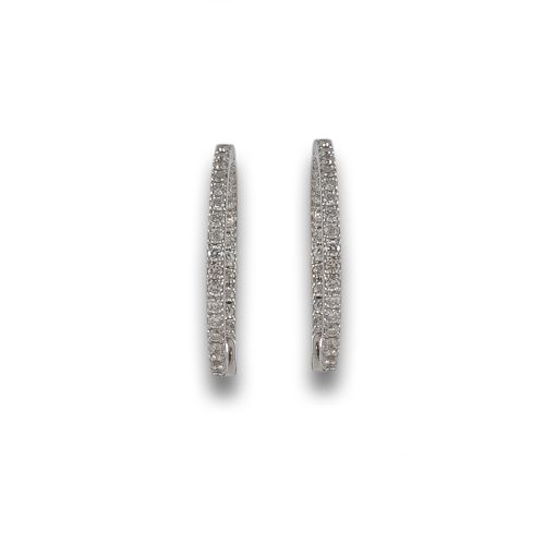 CRIOLLAS DE ORO BLANCO Y BRILLANTES