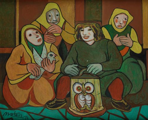 FRANCISCO MATEOS GONZÁLEZ, "La encantadora", 1971, Óleo sob